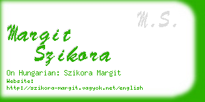 margit szikora business card